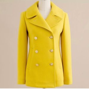 J. Crew Majesty Yellow Peacoat Size 6
